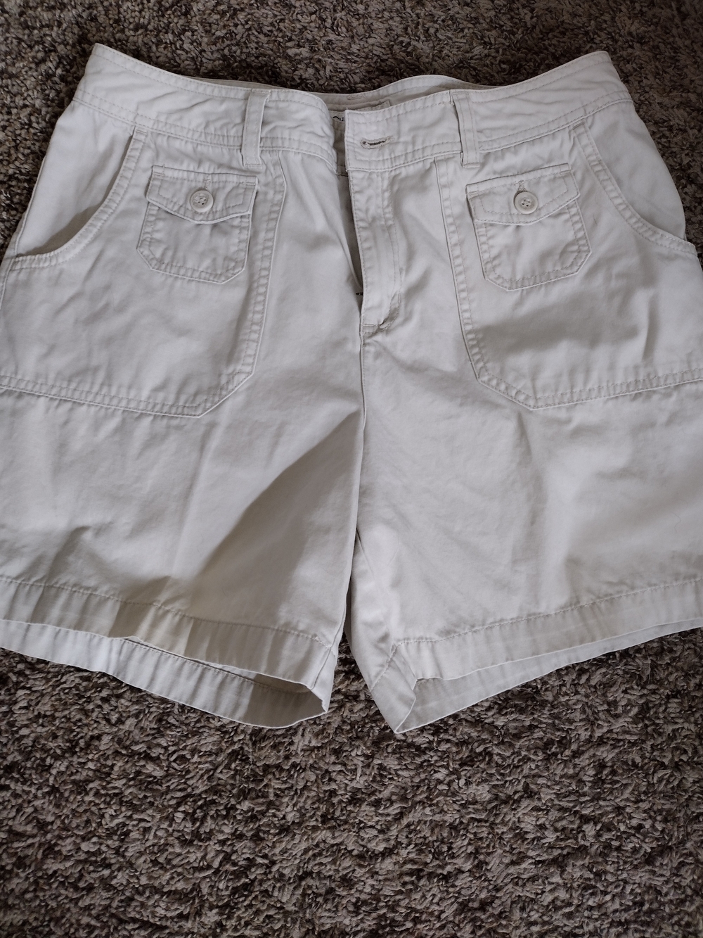 Cherokee Light Khaki Women’s Casual Pocket Bermuda Shorts Size 10